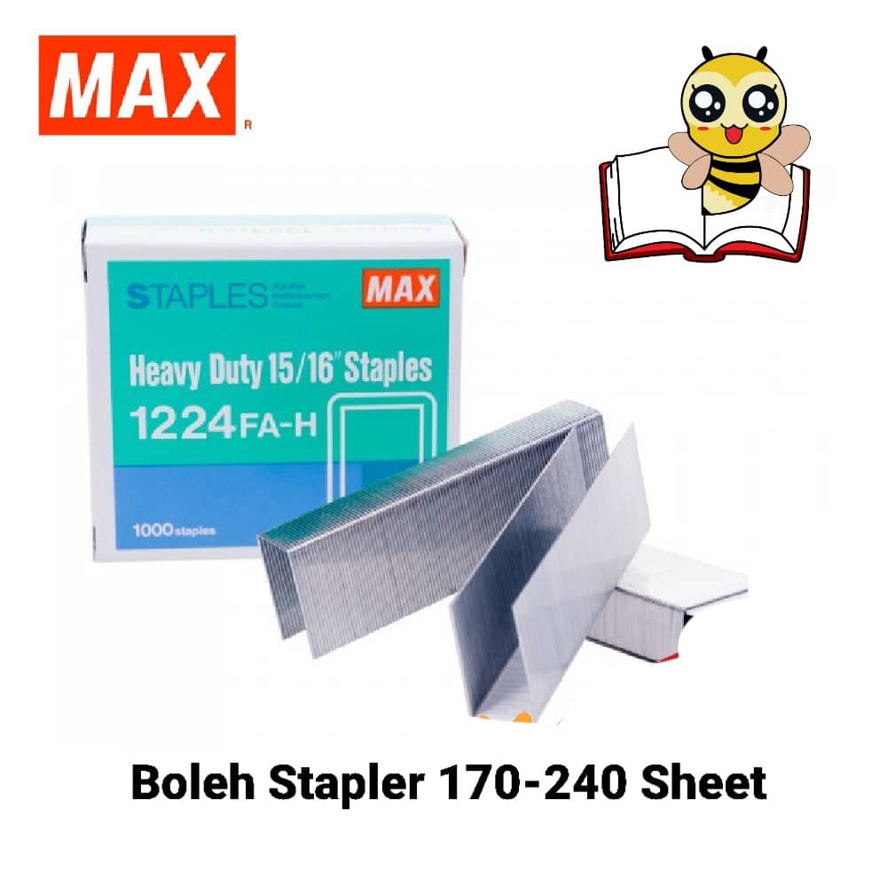 UBAT MAX STAPLES 1224 (10'S) ( Boleh stapler 170-240 sheet )
