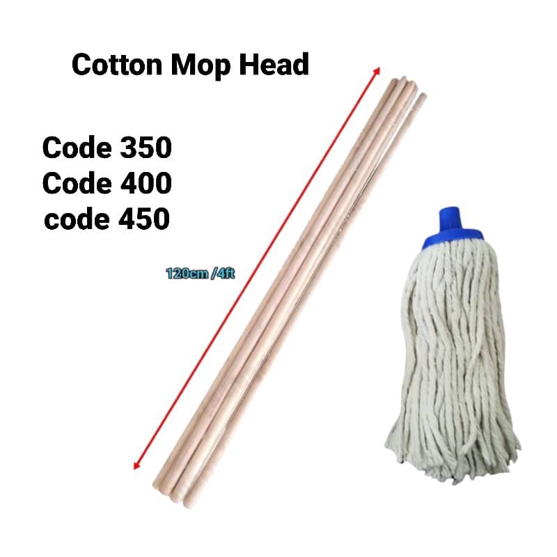 Cotton Mop Head & Wooden