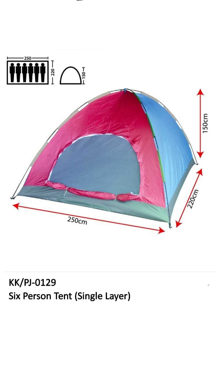 KK/PJ-0129 Six Person Tent ( Single Layer ) ( Khemah )