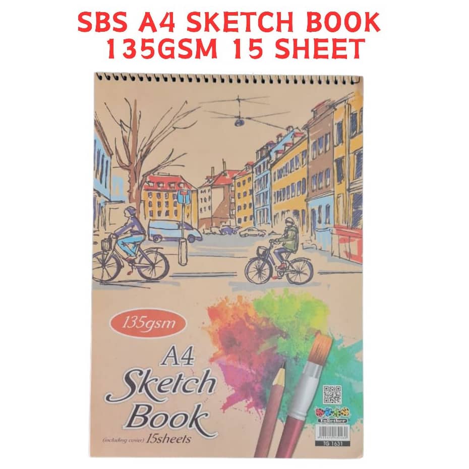 SKETCH BOOK A4 135GSM SBS 1631( 15'S )
