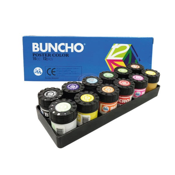 BUNCHO POSTER COLOUR 12COL 15CC