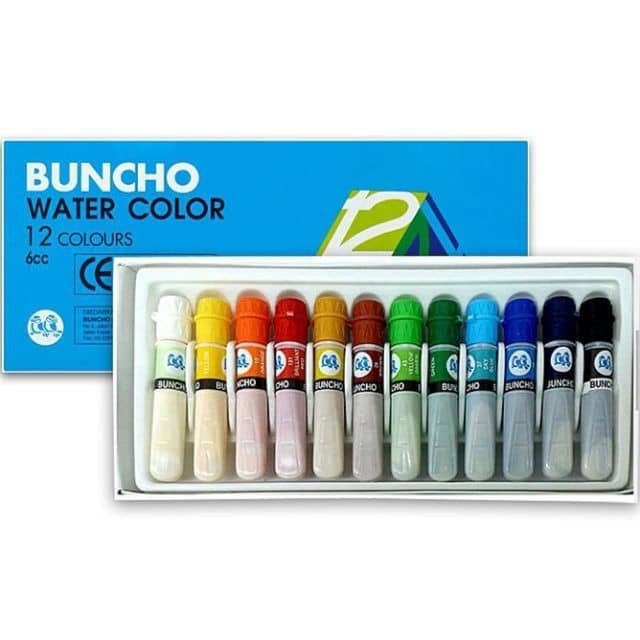 BUNCHO WATER COLOUR 12COL 6CC