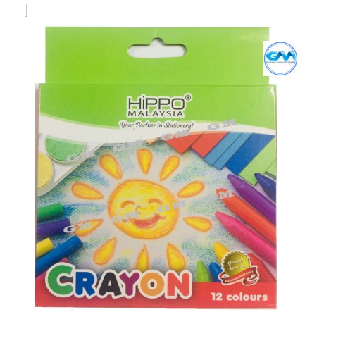 HIPPO CRAYON 12C CY-618 (12'S)