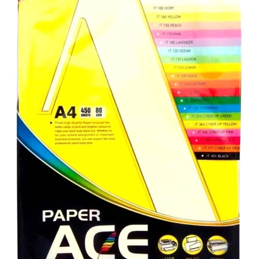 ACE A4 COLOUR PAPER 80G IT/CS200-PRIMA (450'S)
