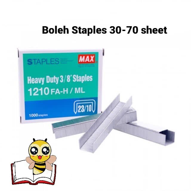 UBAT MAX STAPLES 1210 (10'S)( Boleh stapler 30-70 sheet )