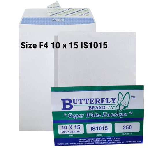 WHITE ENVELOPES F4 10X15 IS1015