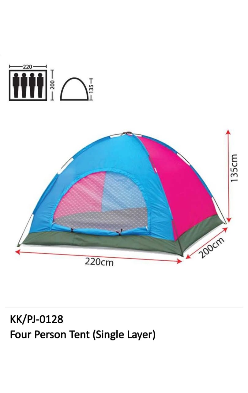 KK/PJ-0128 Four Person Tent (Single Layer)