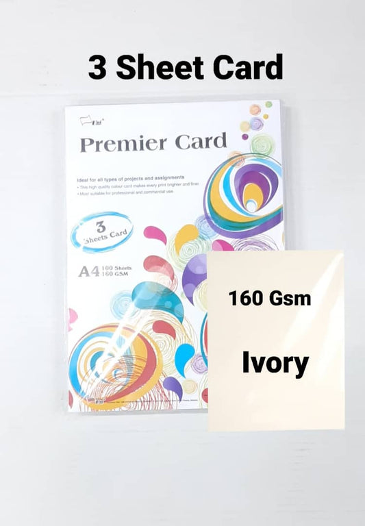 3 Sheet Card 160gsm ( 100 sheet )