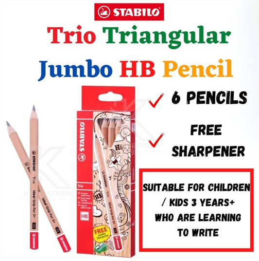 STABILO TRIO HB PENCIL 362HB6PI