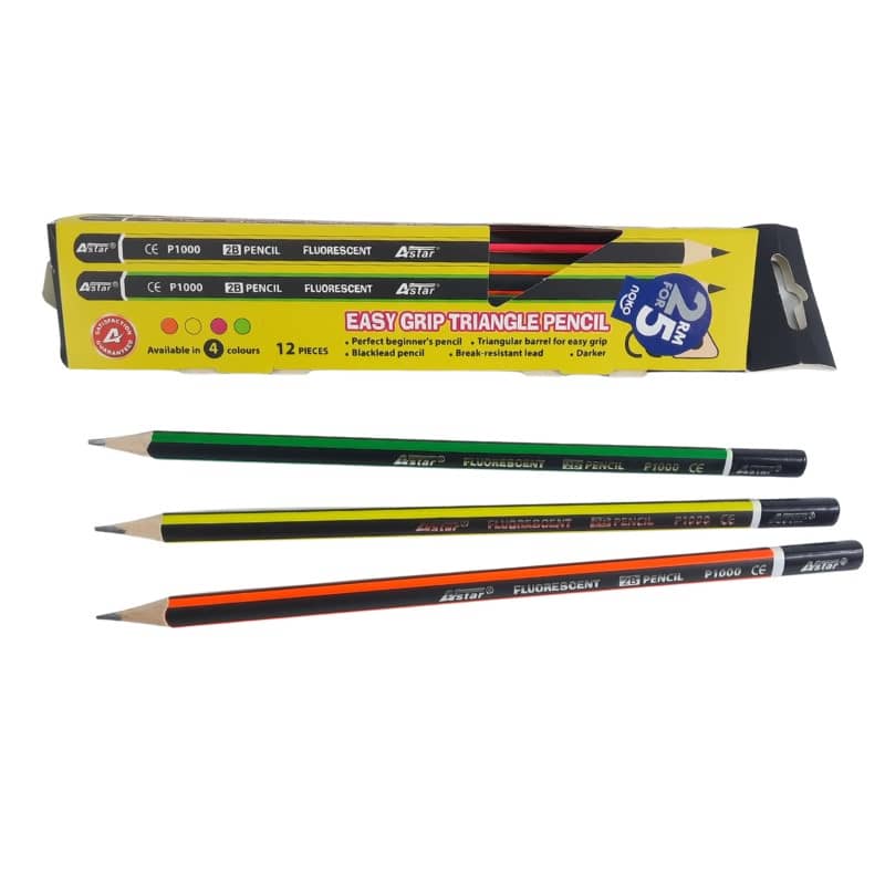 FLUORESCENT 2B PENCIL P1000 (12'S)