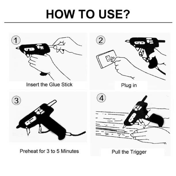 HOT MELT GLUE GUN 100-240 V ( SIZE BIG & SMALL )