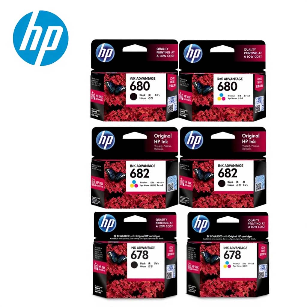 HP INK CARTRIDGE NO 680, NO 682, NO 678 - BLACK / COLOUR