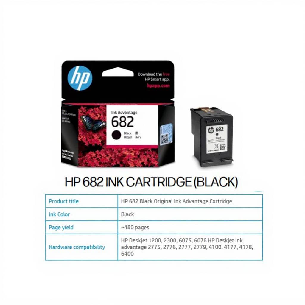 HP INK CARTRIDGE NO 680, NO 682, NO 678 - BLACK / COLOUR