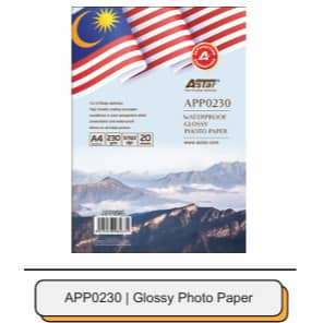 ASTAR APP0230 GLOSSY PAPER 230GSM (20'S)